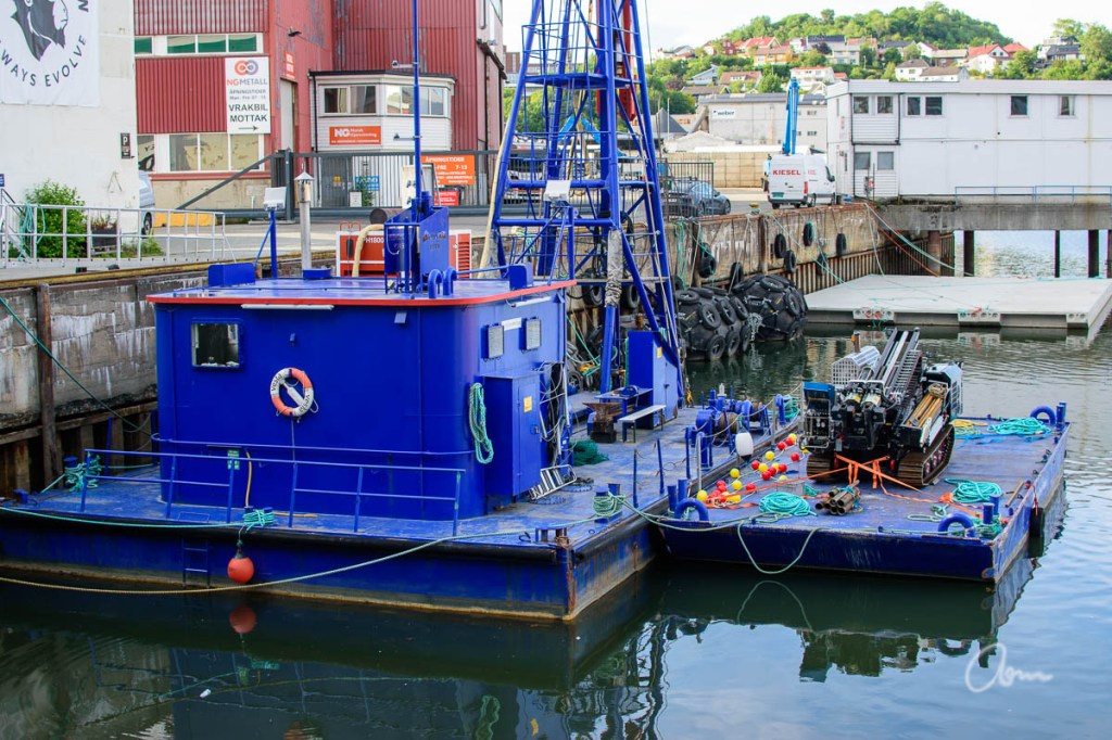 Barge in Trondheim harbour