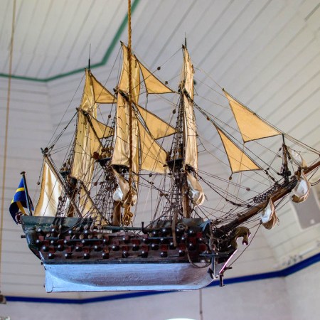 Votive ship in Kökar church, Åland