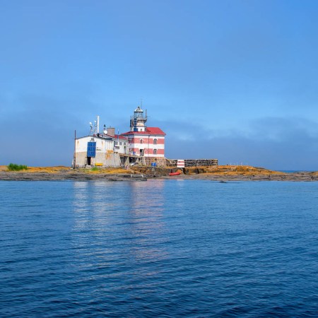 Lighthouse in the middle of the sea