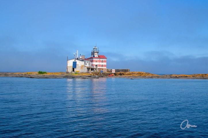 Lighthouse in the middle of the sea