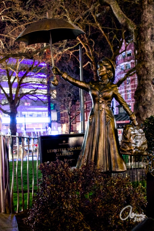 Statue of Mary Poppins, Leicester Square, London